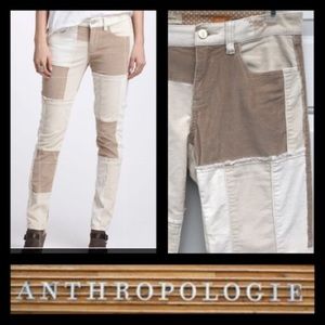 Anthropologie Pilcro Corduroy Patch Skinny Pants